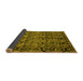 Sideview of Abstract Yellow Modern Rug, abs5136yw