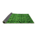 Sideview of Abstract Green Modern Rug, abs5136grn