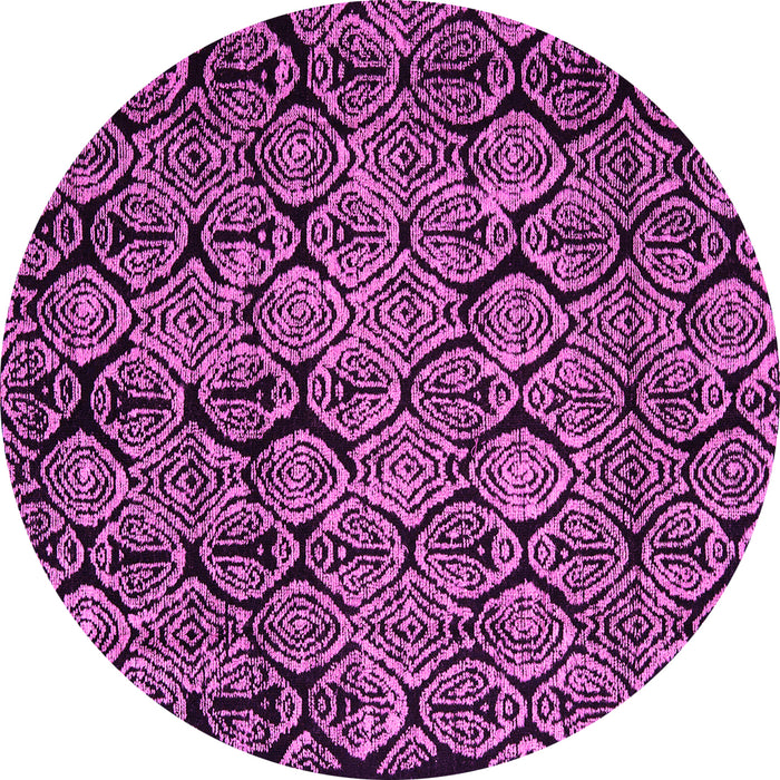 Round Abstract Pink Modern Rug, abs5136pnk