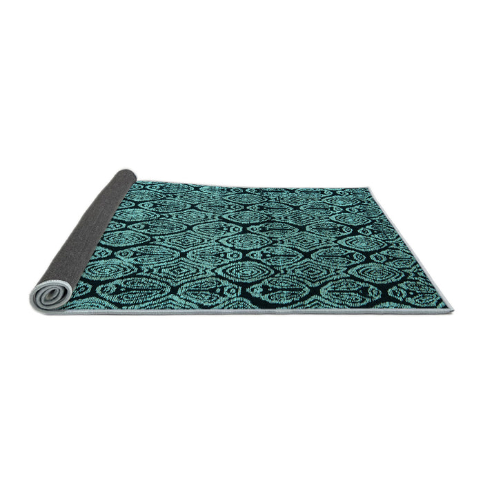 Sideview of Abstract Light Blue Modern Rug, abs5136lblu