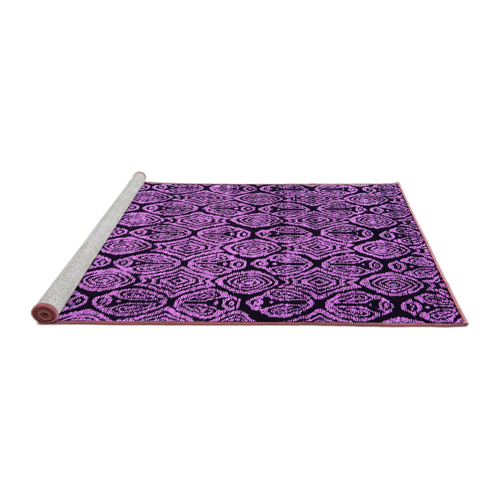 Sideview of Machine Washable Abstract Purple Modern Area Rugs, wshabs5136pur