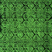 Square Machine Washable Abstract Green Modern Area Rugs, wshabs5136grn