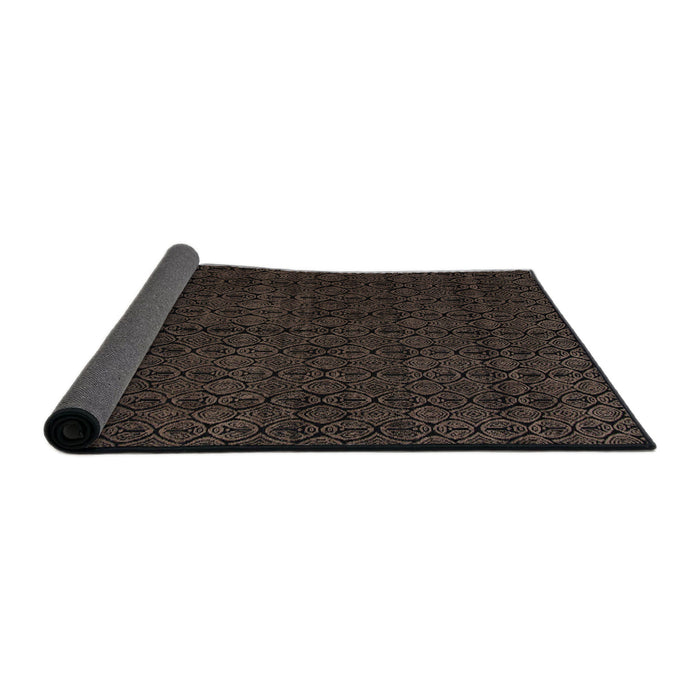 Sideview of Abstract Coffee Brown Modern Rug, abs5137