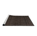 Sideview of Machine Washable Abstract Coffee Brown Rug, wshabs5137