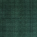 Square Abstract Turquoise Modern Rug, abs5137turq