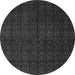 Round Machine Washable Abstract Gray Modern Rug, wshabs5137gry