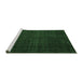 Sideview of Machine Washable Abstract Emerald Green Modern Area Rugs, wshabs5137emgrn