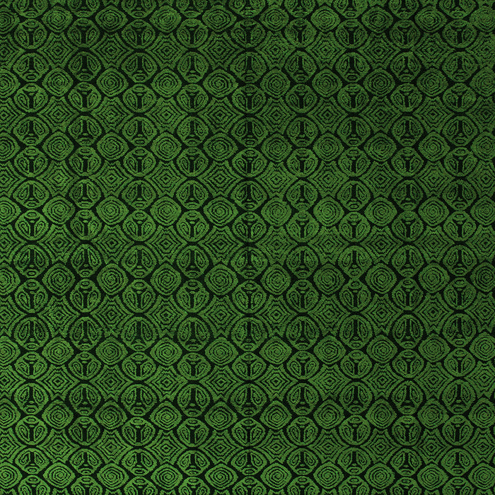 Square Machine Washable Abstract Green Modern Area Rugs, wshabs5137grn