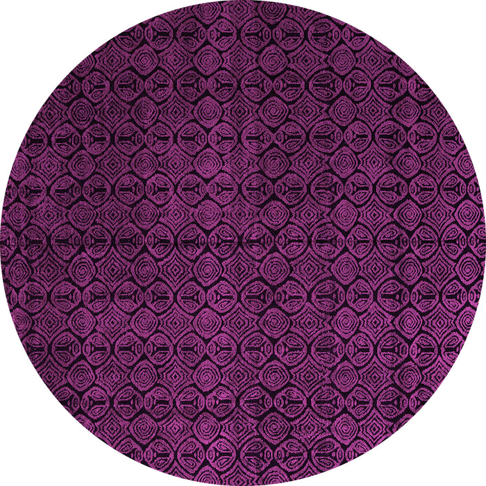 Round Machine Washable Abstract Pink Modern Rug, wshabs5137pnk
