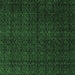 Square Abstract Emerald Green Modern Rug, abs5137emgrn