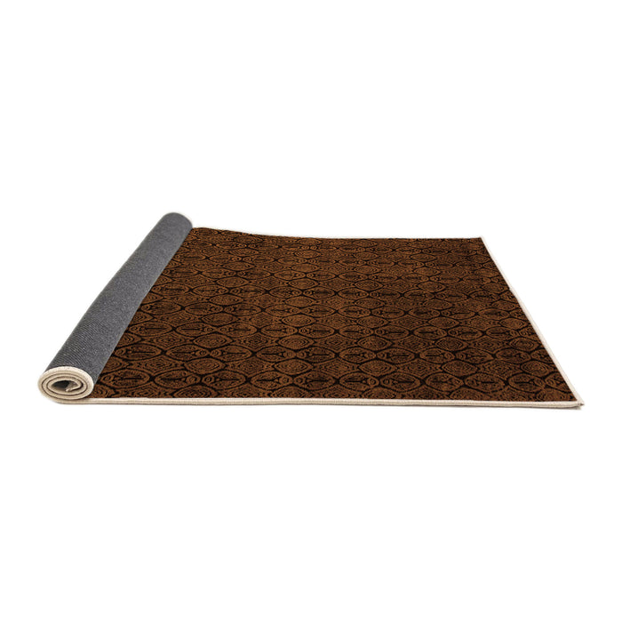 Sideview of Abstract Orange Modern Rug, abs5137org