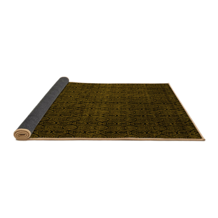 Sideview of Abstract Yellow Modern Rug, abs5137yw
