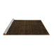 Sideview of Machine Washable Abstract Brown Modern Rug, wshabs5137brn