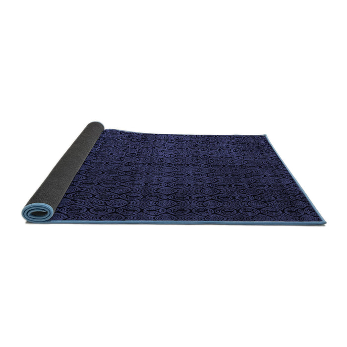 Sideview of Abstract Blue Modern Rug, abs5137blu