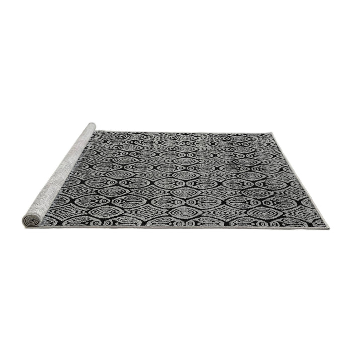 Sideview of Machine Washable Abstract Gray Modern Rug, wshabs5138gry