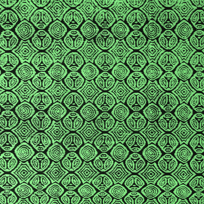 Square Abstract Emerald Green Modern Rug, abs5138emgrn