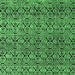 Square Abstract Emerald Green Modern Rug, abs5138emgrn