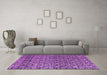 Machine Washable Abstract Purple Modern Area Rugs in a Living Room, wshabs5138pur