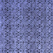 Square Abstract Blue Modern Rug, abs5138blu