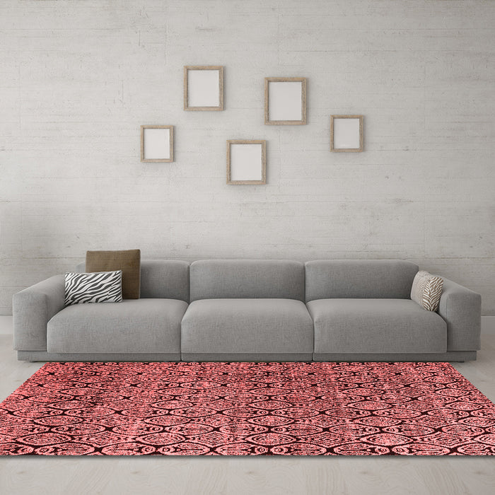 Modern Red Washable Rugs