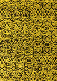 Abstract Yellow Modern Rug, abs5138yw