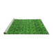 Sideview of Machine Washable Abstract Green Modern Area Rugs, wshabs5138grn