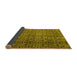 Sideview of Abstract Yellow Modern Rug, abs5139yw