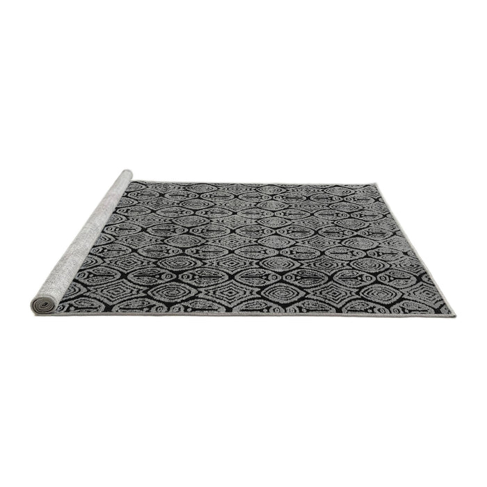 Sideview of Machine Washable Abstract Gray Modern Rug, wshabs5139gry