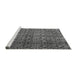 Sideview of Machine Washable Abstract Gray Modern Rug, wshabs5139gry