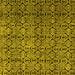 Square Machine Washable Abstract Yellow Modern Rug, wshabs5139yw