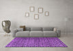 Machine Washable Abstract Purple Modern Area Rugs in a Living Room, wshabs5139pur