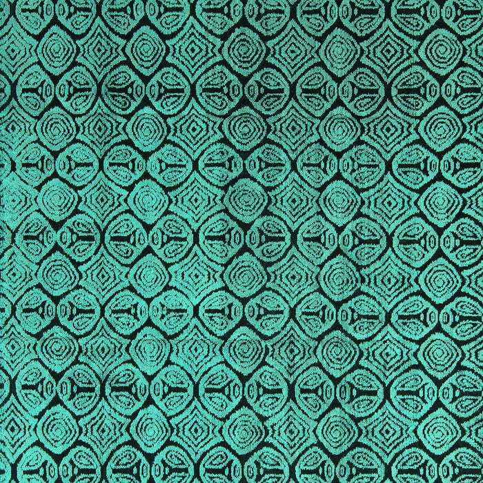 Square Machine Washable Abstract Turquoise Modern Area Rugs, wshabs5139turq