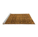 Sideview of Machine Washable Abstract Orange Modern Area Rugs, wshabs5139org