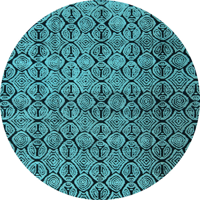 Round Machine Washable Abstract Light Blue Modern Rug, wshabs5139lblu