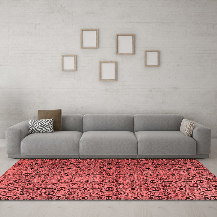 Modern Red Washable Rugs
