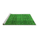 Sideview of Machine Washable Abstract Green Modern Area Rugs, wshabs5139grn