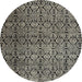 Round Machine Washable Abstract Sand Brown Rug, wshabs5139