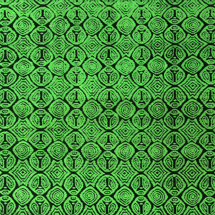 Square Machine Washable Abstract Green Modern Area Rugs, wshabs5139grn