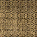 Square Abstract Brown Modern Rug, abs5139brn