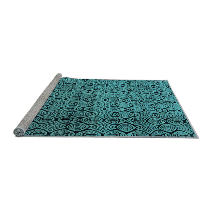 Sideview of Machine Washable Abstract Light Blue Modern Rug, wshabs5139lblu
