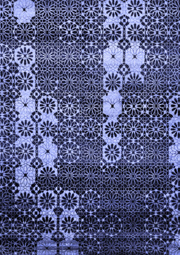 Abstract Blue Modern Rug, abs513blu
