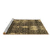 Sideview of Machine Washable Abstract Brown Modern Rug, wshabs513brn