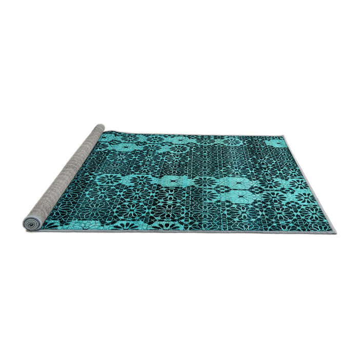 Sideview of Machine Washable Abstract Light Blue Modern Rug, wshabs513lblu
