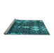 Sideview of Machine Washable Abstract Light Blue Modern Rug, wshabs513lblu