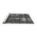 Sideview of Machine Washable Abstract Gray Modern Rug, wshabs513gry