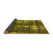 Sideview of Abstract Yellow Modern Rug, abs513yw