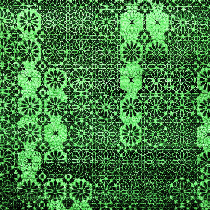Machine Washable Abstract Green Modern Area Rugs, wshabs513grn