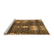 Sideview of Machine Washable Abstract Orange Modern Area Rugs, wshabs513org