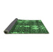 Sideview of Abstract Emerald Green Modern Rug, abs513emgrn