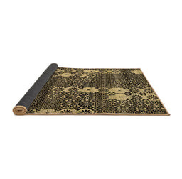 Sideview of Abstract Brown Modern Rug, abs513brn
